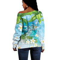 Afro Haiti Cotes des Arcadins Off Shoulder Sweater Ayiti Map With Royal Palm Plumeria - Wonder Print Shop