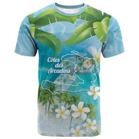 Afro Haiti Cotes des Arcadins T shirt Ayiti Map With Royal Palm Plumeria LT14