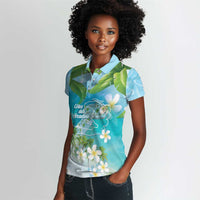 Afro Haiti Cotes des Arcadins Women Polo Shirt Ayiti Map With Royal Palm Plumeria LT14