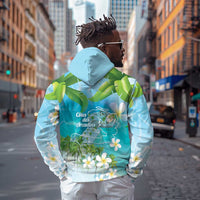 Afro Haiti Cotes des Arcadins Zip Hoodie Ayiti Map With Royal Palm Plumeria - Wonder Print Shop