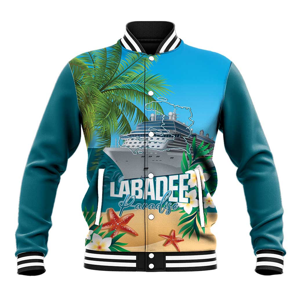 Afro Haiti Labadee Peninsula Baseball Jacket Caribbean Cruise Tropical Vibes - Wonder Print Shop