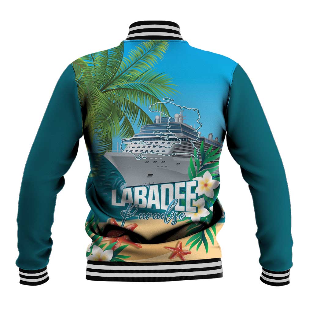 Afro Haiti Labadee Peninsula Baseball Jacket Caribbean Cruise Tropical Vibes - Wonder Print Shop
