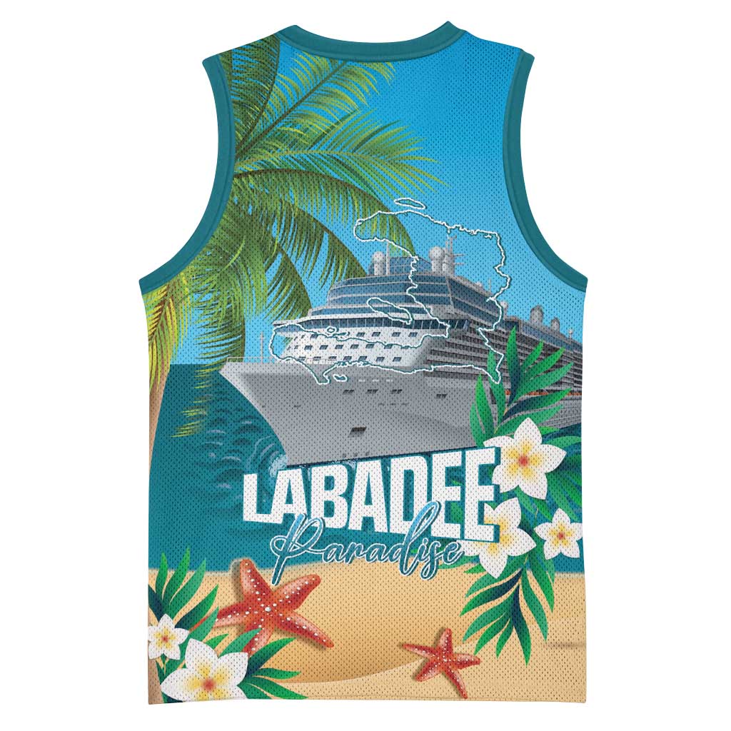 Afro Haiti Labadee Peninsula Basketball Jersey Caribbean Cruise Tropical Vibes - Wonder Print Shop
