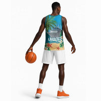 Afro Haiti Labadee Peninsula Basketball Jersey Caribbean Cruise Tropical Vibes - Wonder Print Shop