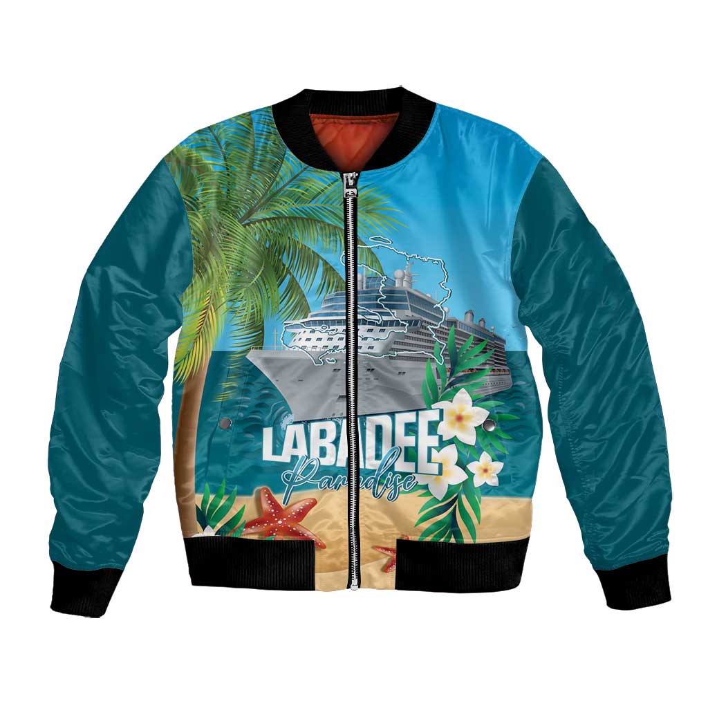 Afro Haiti Labadee Peninsula Bomber Jacket Caribbean Cruise Tropical Vibes - Wonder Print Shop