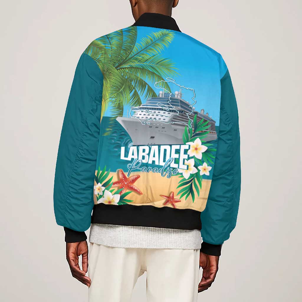 Afro Haiti Labadee Peninsula Bomber Jacket Caribbean Cruise Tropical Vibes - Wonder Print Shop