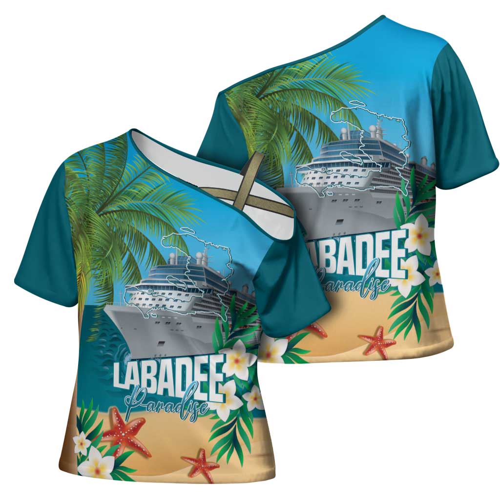 Afro Haiti Labadee Peninsula Cross Shoulder Shirt Caribbean Cruise Tropical Vibes - Wonder Print Shop