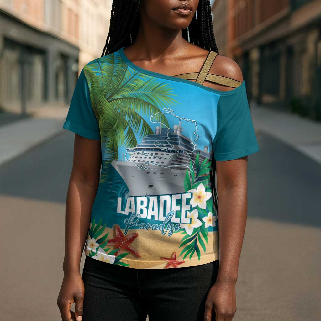 Afro Haiti Labadee Peninsula Cross Shoulder Shirt Caribbean Cruise Tropical Vibes - Wonder Print Shop