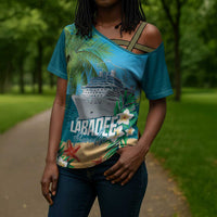 Afro Haiti Labadee Peninsula Cross Shoulder Shirt Caribbean Cruise Tropical Vibes - Wonder Print Shop