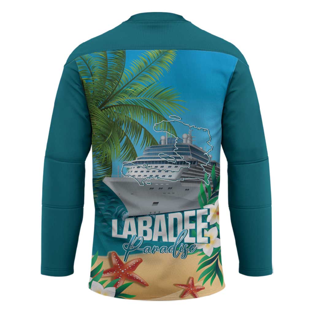 Afro Haiti Labadee Peninsula Hockey Jersey Caribbean Cruise Tropical Vibes - Wonder Print Shop