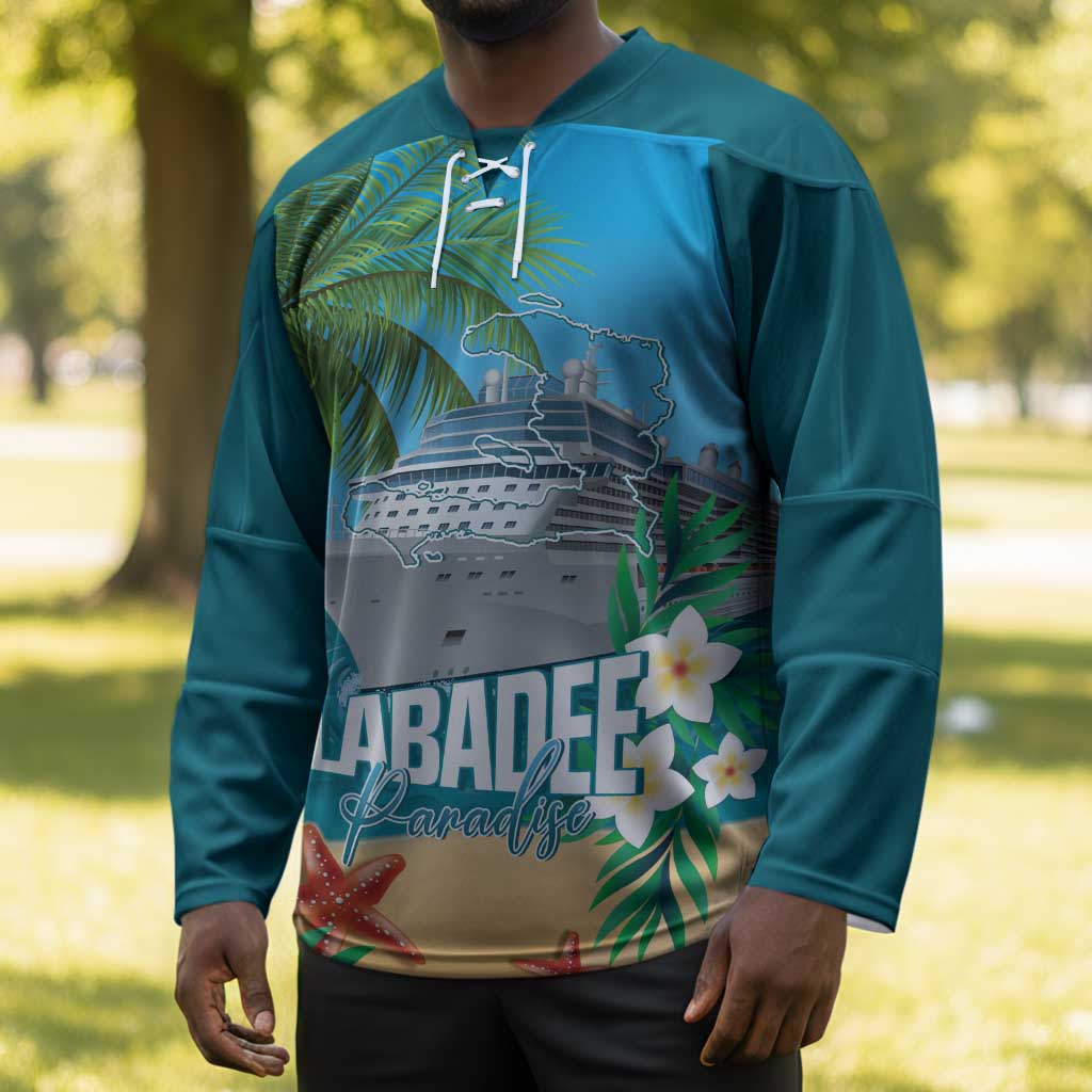 Afro Haiti Labadee Peninsula Hockey Jersey Caribbean Cruise Tropical Vibes - Wonder Print Shop