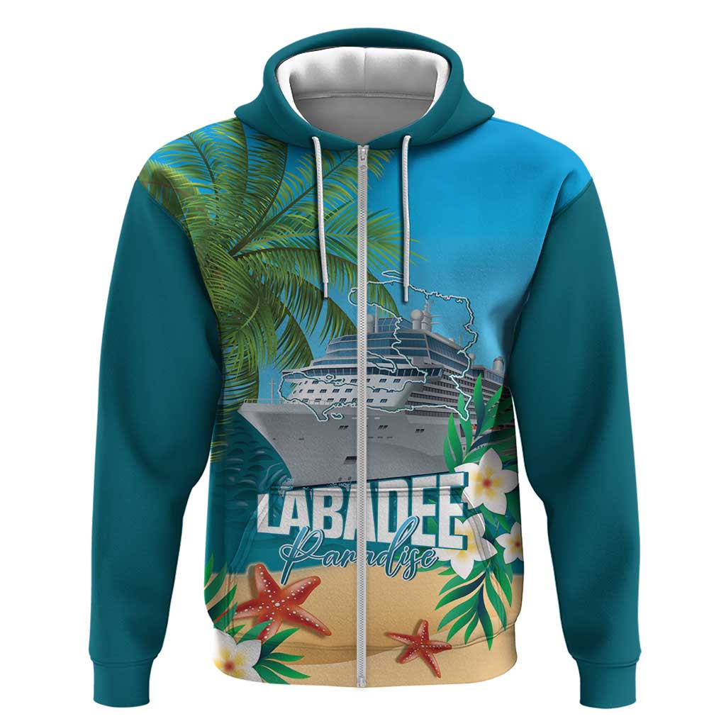 Afro Haiti Labadee Peninsula Hoodie Caribbean Cruise Tropical Vibes - Wonder Print Shop