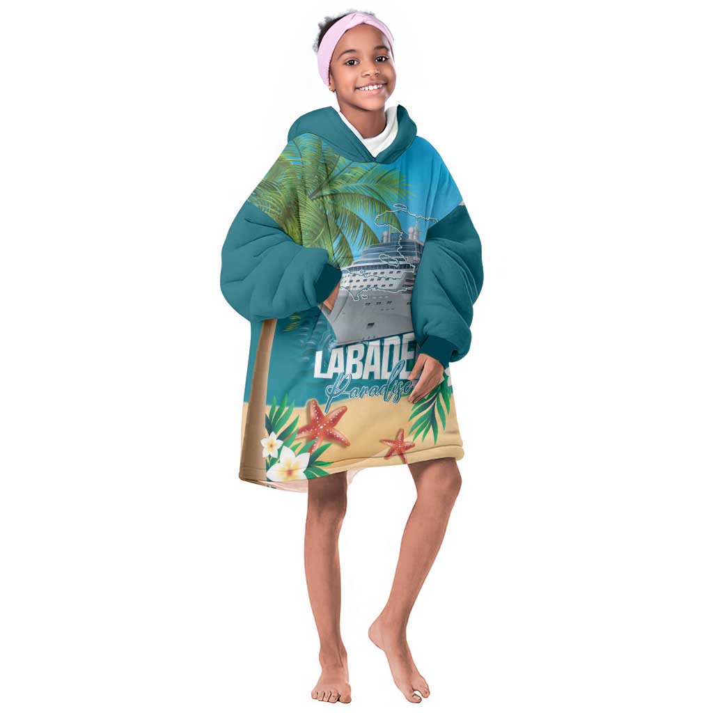 Afro Haiti Labadee Peninsula Kid Wearable Blanket Hoodie Caribbean Cruise Tropical Vibes - Wonder Print Shop