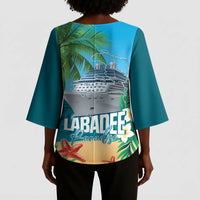 Afro Haiti Labadee Peninsula Kimono Sleeve Blouse Caribbean Cruise Tropical Vibes - Wonder Print Shop