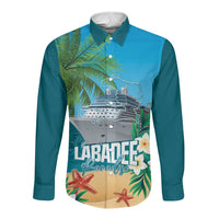Afro Haiti Labadee Peninsula Long Sleeve Button Shirt Caribbean Cruise Tropical Vibes - Wonder Print Shop
