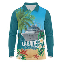 Afro Haiti Labadee Peninsula Long Sleeve Polo Shirt Caribbean Cruise Tropical Vibes - Wonder Print Shop