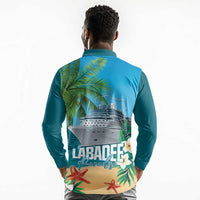 Afro Haiti Labadee Peninsula Long Sleeve Polo Shirt Caribbean Cruise Tropical Vibes - Wonder Print Shop