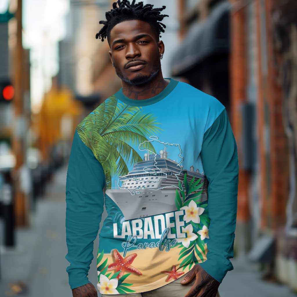 Afro Haiti Labadee Peninsula Long Sleeve Shirt Caribbean Cruise Tropical Vibes - Wonder Print Shop