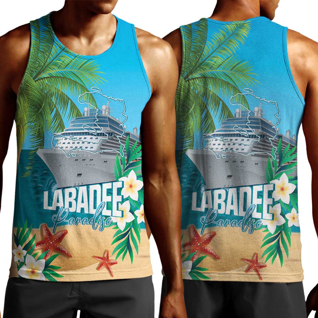 Afro Haiti Labadee Peninsula Men Tank Top Caribbean Cruise Tropical Vibes - Wonder Print Shop