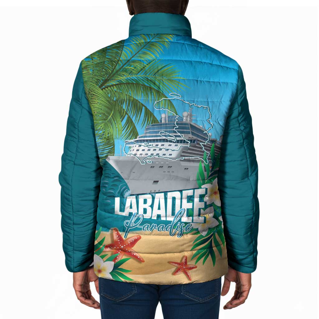 Afro Haiti Labadee Peninsula Padded Jacket Caribbean Cruise Tropical Vibes - Wonder Print Shop