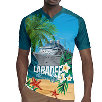 Afro Haiti Labadee Peninsula Rugby Jersey Caribbean Cruise Tropical Vibes LT14