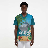 Afro Haiti Labadee Peninsula Scrub Top Caribbean Cruise Tropical Vibes - Wonder Print Shop