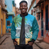 Afro Haiti Labadee Peninsula Sleeve Zip Bomber Jacket Caribbean Cruise Tropical Vibes - Wonder Print Shop