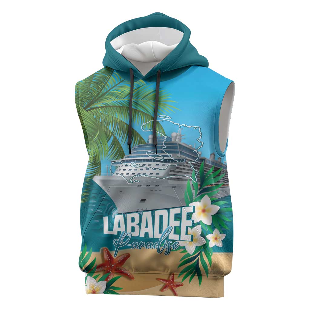 Afro Haiti Labadee Peninsula Sleeveless Hoodie Caribbean Cruise Tropical Vibes - Wonder Print Shop