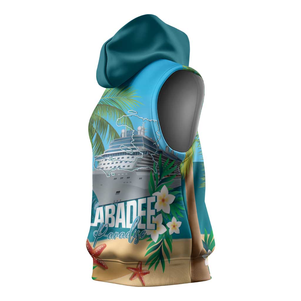 Afro Haiti Labadee Peninsula Sleeveless Hoodie Caribbean Cruise Tropical Vibes - Wonder Print Shop