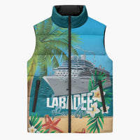 Afro Haiti Labadee Peninsula Sleeveless Puffer Jacket Caribbean Cruise Tropical Vibes - Wonder Print Shop