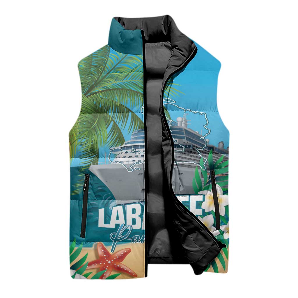 Afro Haiti Labadee Peninsula Sleeveless Puffer Jacket Caribbean Cruise Tropical Vibes - Wonder Print Shop