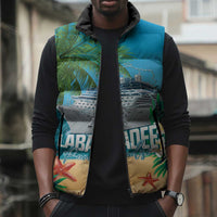 Afro Haiti Labadee Peninsula Sleeveless Puffer Jacket Caribbean Cruise Tropical Vibes - Wonder Print Shop