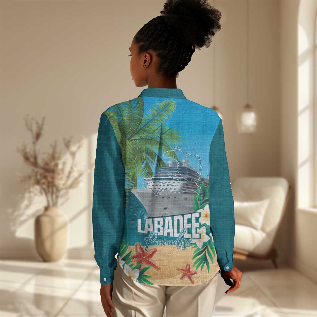 Afro Haiti Labadee Peninsula Women Casual Shirt Caribbean Cruise Tropical Vibes - Wonder Print Shop