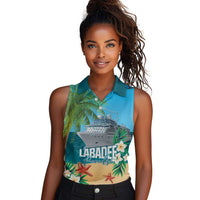 Afro Haiti Labadee Peninsula Women Sleeveless Polo Shirt Caribbean Cruise Tropical Vibes - Wonder Print Shop