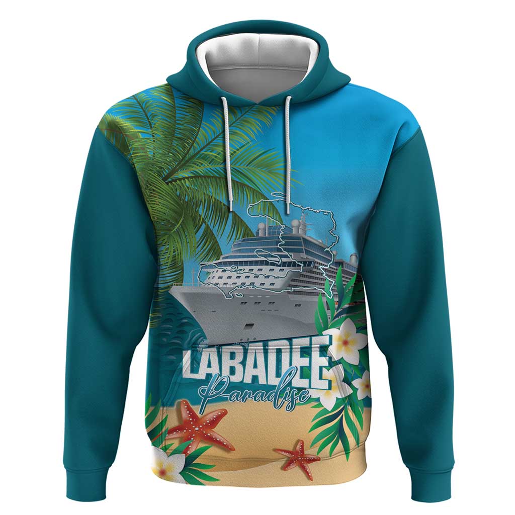 Afro Haiti Labadee Peninsula Zip Hoodie Caribbean Cruise Tropical Vibes - Wonder Print Shop