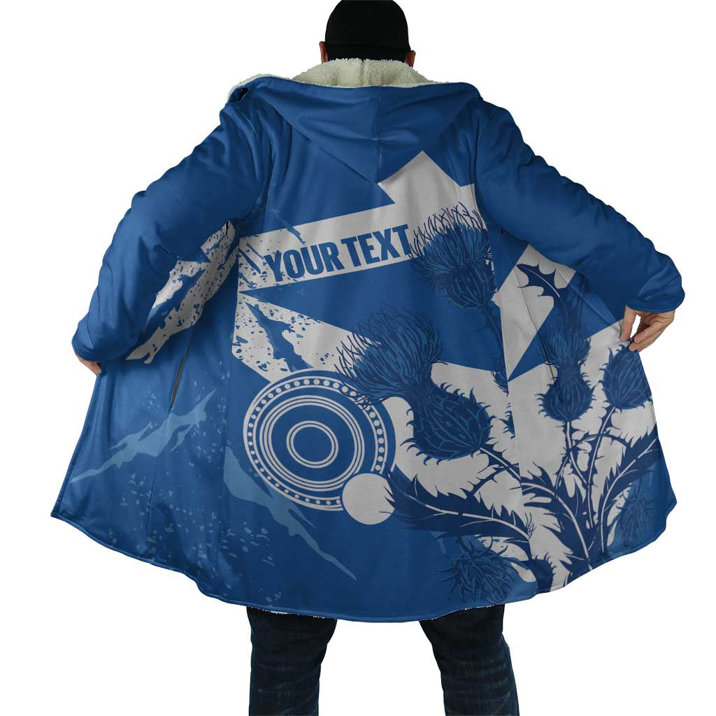 Personalised Scotland Lawn Bowls Cloak Scottish Thistle Grunge Flag Style - Wonder Print Shop