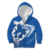 Personalised Scotland Lawn Bowls Kid Hoodie Scottish Thistle Grunge Flag Style - Wonder Print Shop