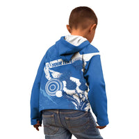 Personalised Scotland Lawn Bowls Kid Hoodie Scottish Thistle Grunge Flag Style - Wonder Print Shop