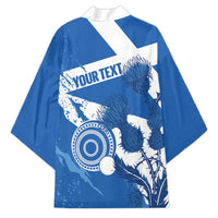 Personalised Scotland Lawn Bowls Kimono Scottish Thistle Grunge Flag Style - Wonder Print Shop