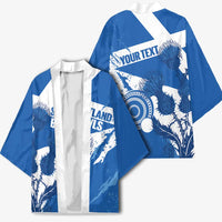 Personalised Scotland Lawn Bowls Kimono Scottish Thistle Grunge Flag Style - Wonder Print Shop