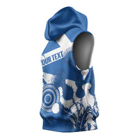 Personalised Scotland Lawn Bowls Sleeveless Hoodie Scottish Thistle Grunge Flag Style - Wonder Print Shop