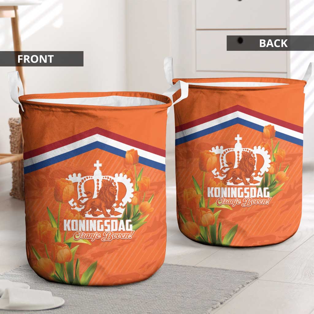 Koningsdag Netherlands King's Day Laundry Basket Oranje Boven Holland Tulips