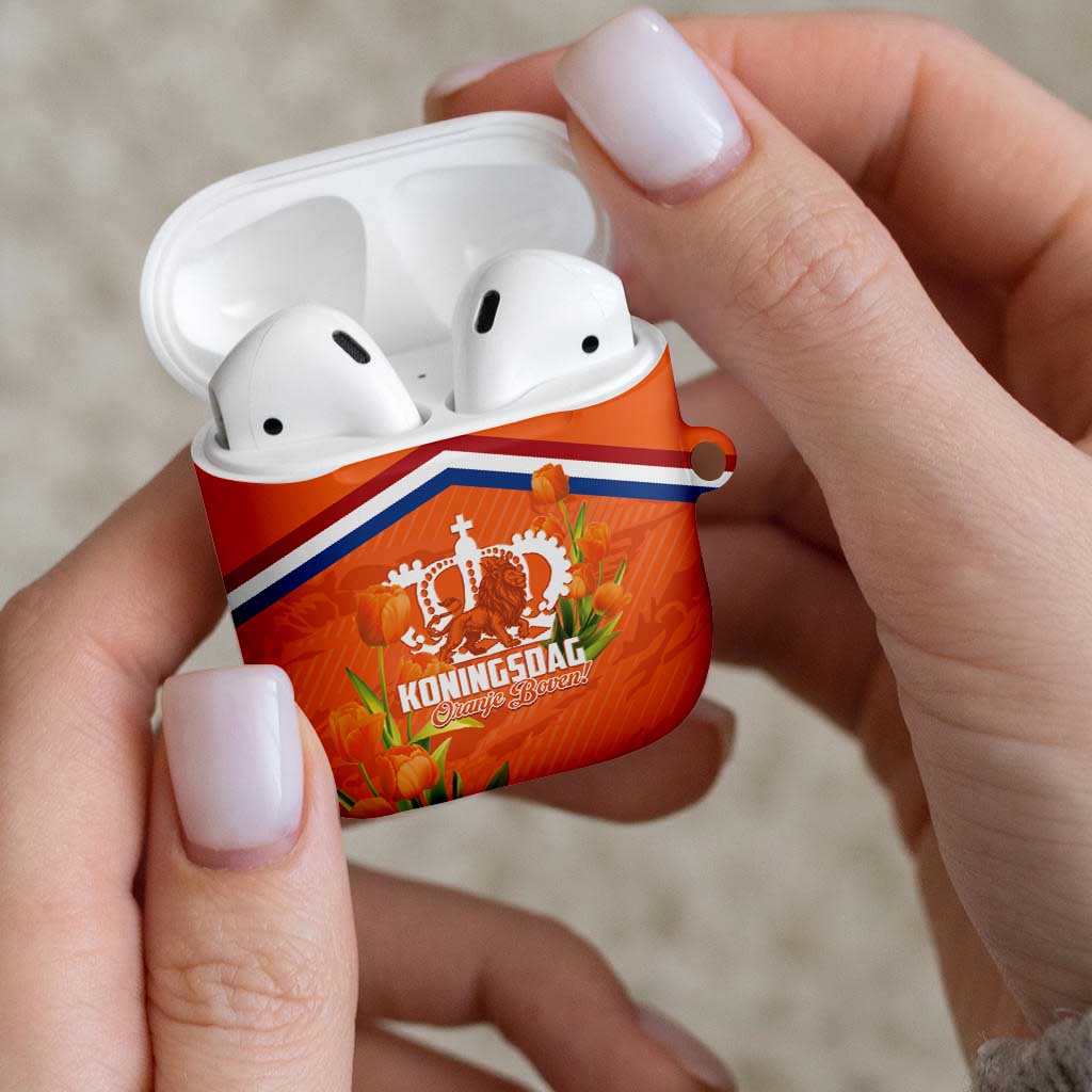 Koningsdag Netherlands King's Day AirPods Case Oranje Boven Holland Tulips