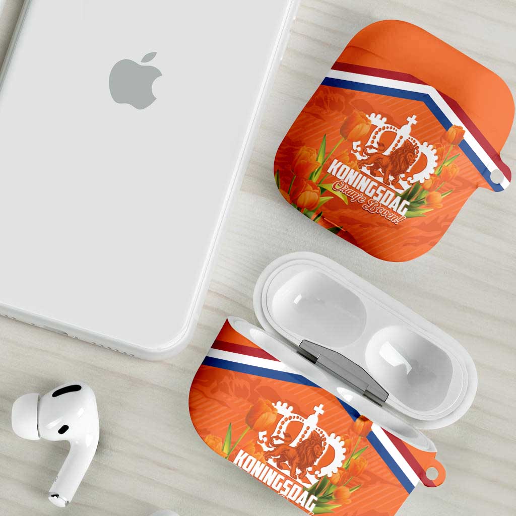 Koningsdag Netherlands King's Day AirPods Case Oranje Boven Holland Tulips