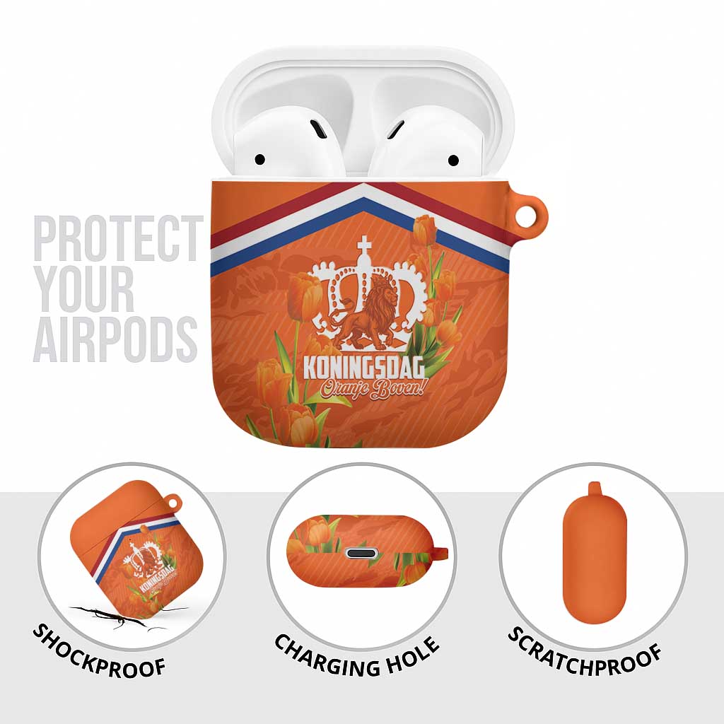 Koningsdag Netherlands King's Day AirPods Case Oranje Boven Holland Tulips