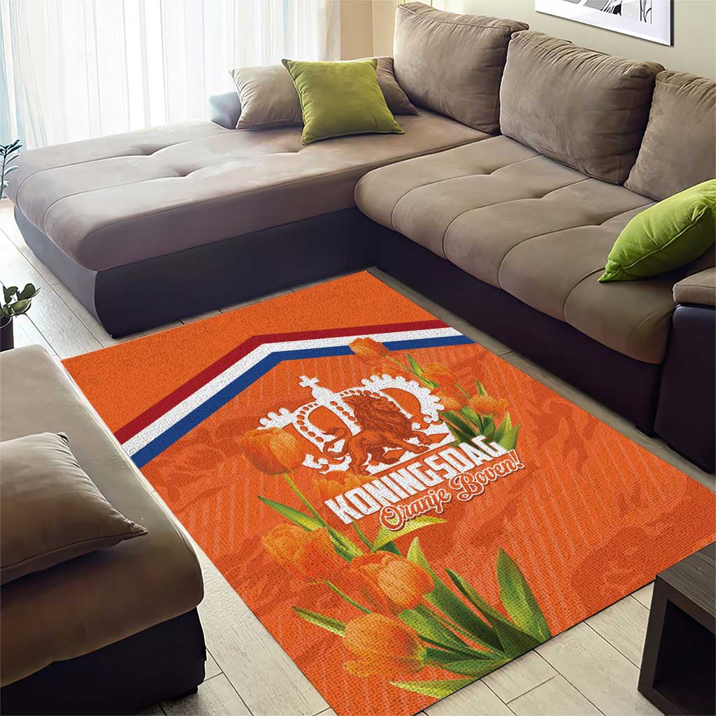 Koningsdag Netherlands King's Day Area Rug Oranje Boven Holland Tulips