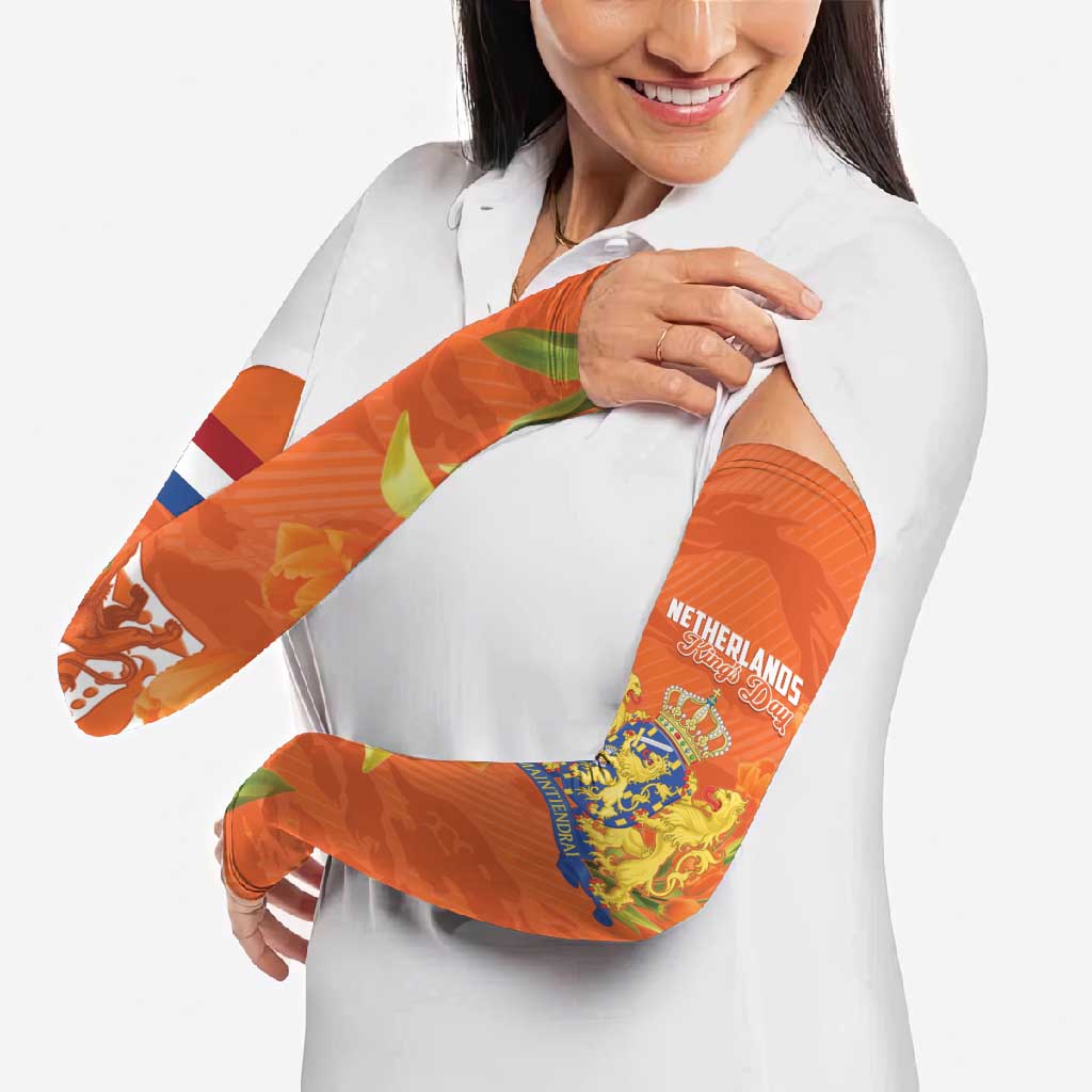 Koningsdag Netherlands King's Day Arm Sleeves Oranje Boven Holland Tulips