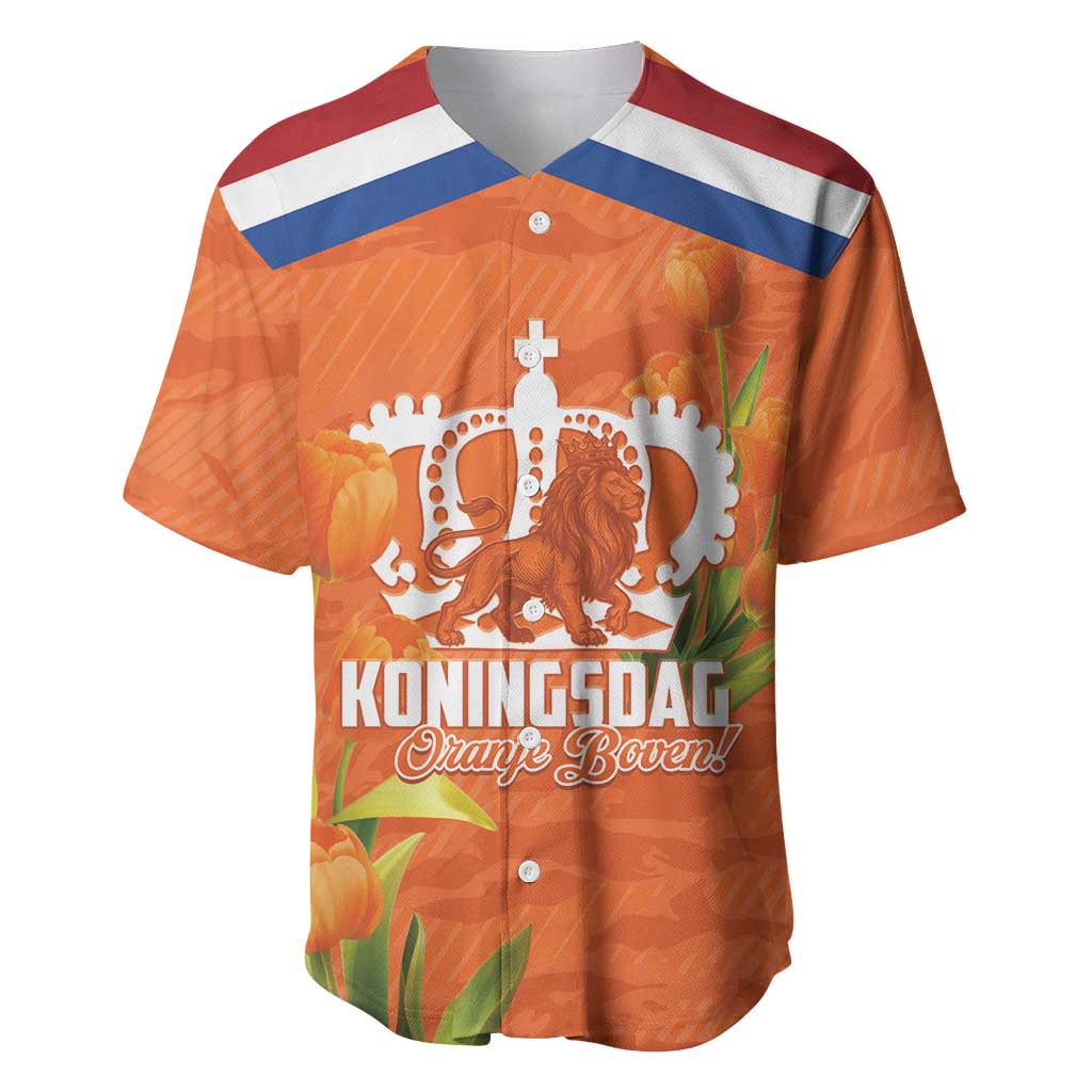 Koningsdag Netherlands King's Day Baseball Jersey Oranje Boven Holland Tulips