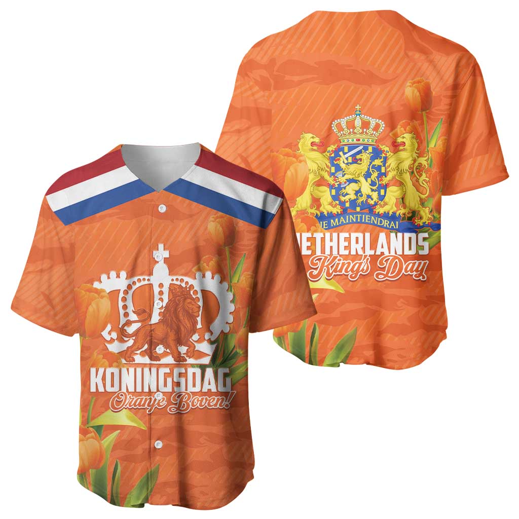 Koningsdag Netherlands King's Day Baseball Jersey Oranje Boven Holland Tulips