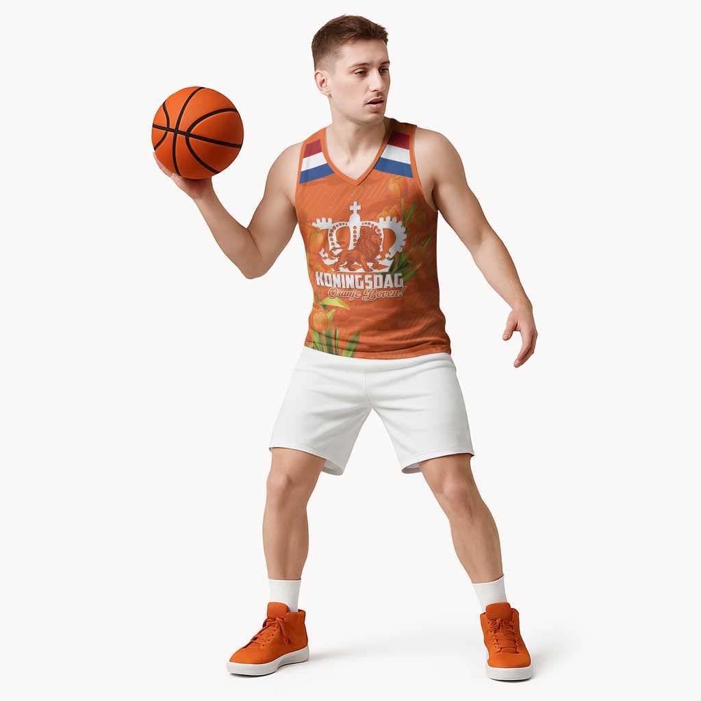 Koningsdag Netherlands King's Day Basketball Jersey Oranje Boven Holland Tulips
